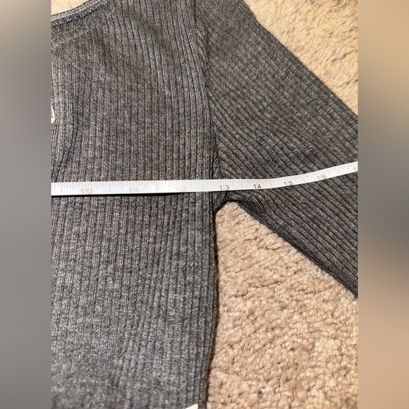 Y2K style asymmetrical handkerchief edge rose print ribbed top off shoulder neck - Picture 5 of 6